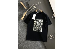 Gucci Character Printing Short-Sleeves Short T - Black