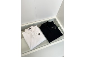Prada Short Sleeve Polos White/Black