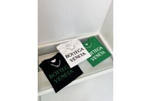 Bottega Veneta Short Sleeve T-Shirt Black /Green/White