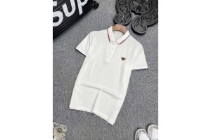 Prada Short Sleeve Polos White