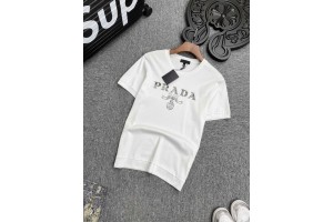 Prada Short Logo Sleeve T-Shirt White/Black