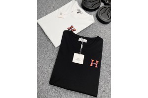 Hermes Short Sleeve T-Shirt White/Black