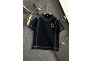 Chrome Hearts graffiti cross short sleeve T - Black/ White