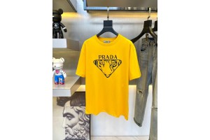 Prada Short Sleeve T-Shirt Tiger White/Black/Yellow