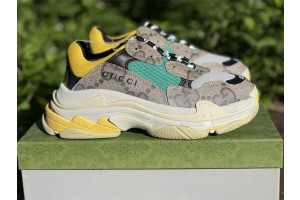 Gucci x Balenciaga Triple S Sneaker Blue/Yellow