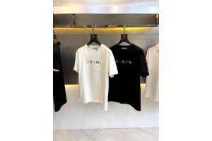 Prada Short Sleeve T-Shirt White/Black PRA-0002